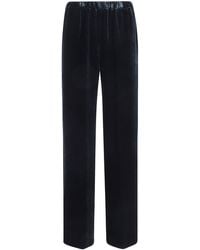 Antonelli - "Tazio" Velvet Silk Trousers - Lyst