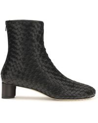 Bottega Veneta - Cherry Intrecciato Ankle Boots - Lyst