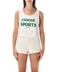 Sporty & Rich - Graphic Cropped Tank Top - Lyst