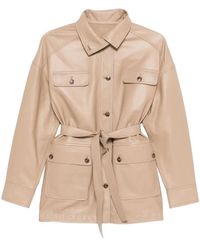 Yves Salomon - Buttoned Jacket With Belt - Lyst