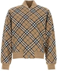 Burberry - Embroidered Polyester-Wool Bomber Jacket - Lyst