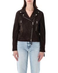 S.W.O.R.D - Classic Biker Suede Leather Jacket - Lyst
