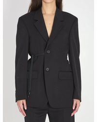 Balenciaga - Wool Wrap Tailored Jacket - Lyst