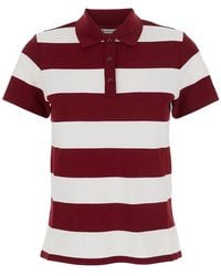 Moncler - Stripes Shirt Collar T-Shirt - Lyst