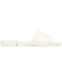 Moncler - Round-Toe Rubber Slides Sandal - Lyst