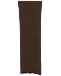 Uma Wang - Frayed-Edge Ribbed-Trim Scarf - Lyst