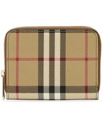 Burberry - Printed Canvas Wallet - Lyst