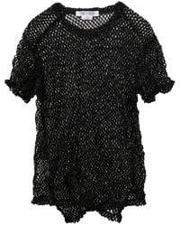 Comme des Garçons - Open-Knit T-Shirt - Lyst