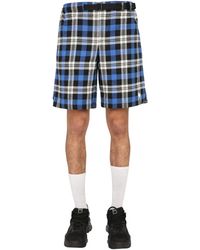 Marcelo Burlon - Plaid Bermuda Shorts With Adjustable Belt - Lyst
