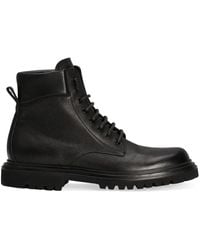 Dolce & Gabbana - Dolce & Gabbana Leather Boots With Lace-Up Design - Lyst