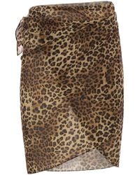 MC2 Saint Barth - Cotton And Silk Animal Print Pareo - Lyst