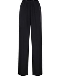 Fabiana Filippi - Wide-Leg Stretch Wool Trousers With Elasticated Waistband - Lyst