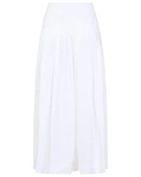 Lanvin - Basque Cotton Midi Skirt - Lyst
