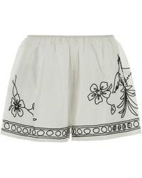 Bode - Cotton-Silk Cockatoo Mini Shorts - Lyst