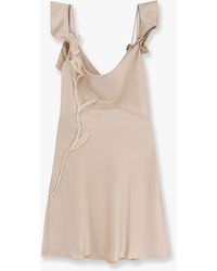 Self-Portrait - Mini Dress With Floral Appliqués - Lyst