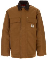 Carhartt - Og Arctic Coat 'Dearborn' Canvas - Lyst