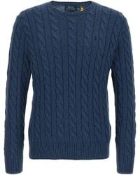Polo Ralph Lauren - Cotton Braided Sweater - Lyst