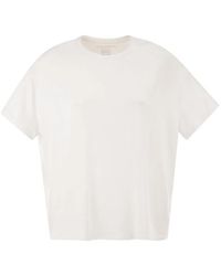 Majestic - Stretch Viscose T-Shirt With Round Neckline - Lyst