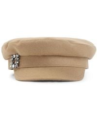 Roger Vivier - Camello Broche Sailor Wool Hat - Lyst