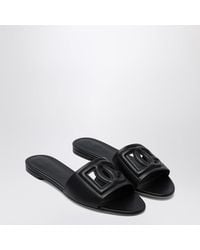 Dolce & Gabbana - Leather Slides - Lyst