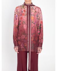 Gucci - Silk Shirt With Flora Print - Lyst