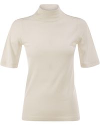 Brunello Cucinelli - Cashmere And Silk High-Neck Sweater - Lyst