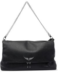 Zadig & Voltaire - Leather Shoulder Bag With Chain Strap - Lyst