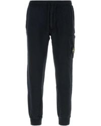 Stone Island - Slate Cotton Joggers - Lyst