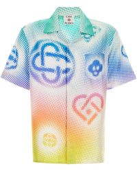 CASABLANCA - Printed Silk Shirt - Lyst