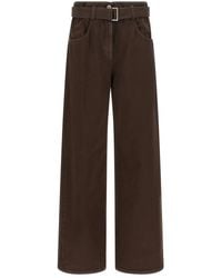 Brunello Cucinelli - Belted Jeans - Lyst