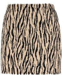 ROTATE BIRGER CHRISTENSEN - Rotate Birger Christensen 'Printed Faux Fur' Skirt - Lyst