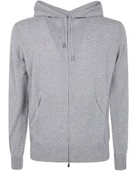 FILIPPO DE LAURENTIIS - Long Sleeves Cashmere Wool Full Zip Hoodie - Lyst