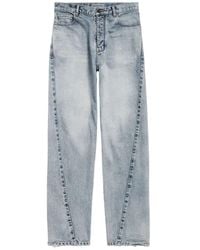 Balenciaga - Faded Twisted-Seam Jeans - Lyst