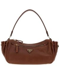 Prada - Caramel Leather Small Shoulder Bag - Lyst