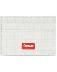 KENZO - Futura 2000 Grid Print Cardholder - Lyst