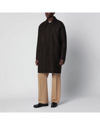 Harris Wharf London - Dark Wool Coat - Lyst