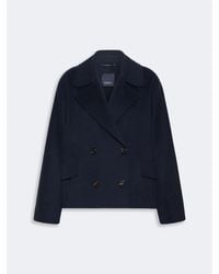 Max Mara - Wool Drap Pea Coat - Lyst