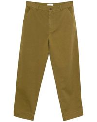 Cellar Door - Fadi Straight-Leg Cotton And Linen Trousers - Lyst