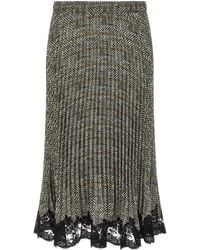 Ermanno Scervino - Pleated Skirt With Lace - Lyst