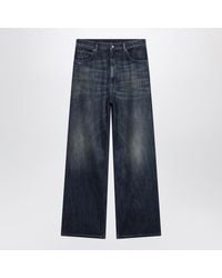 MM6 by Maison Margiela - Wide Washed Denim Jeans - Lyst