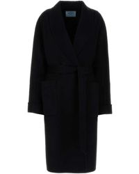 Prada - Wool Blend Coat - Lyst