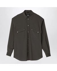 Fendi - Dark Wool Blouson - Lyst