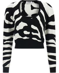 Moschino - Zebra Intarsia Sweater - Lyst