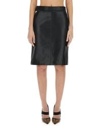 Fendi - Leather Skirt - Lyst