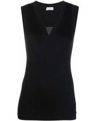 Brunello Cucinelli - Cotton Blend Tank Top - Lyst