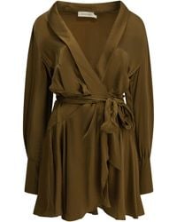 Zimmermann - Short Wrap Dress - Lyst