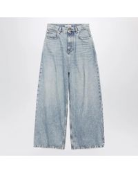 Balenciaga - Wide-Leg Light Cotton Jeans - Lyst