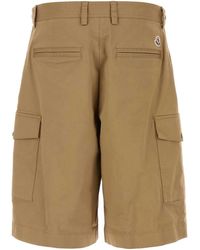 Moncler - Cappuccino Stretch Cotton Bermuda Shorts - Lyst