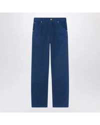 Versace - Petrol Cotton Carpenter Trousers - Lyst