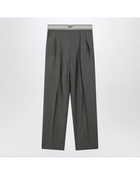 Versace - Cold Mohair Wool Trousers - Lyst